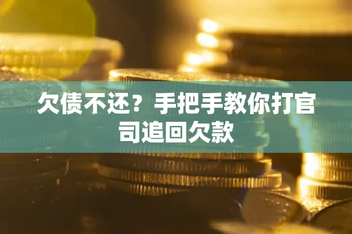武汉欠债不还？手把手教你打官司追回欠款