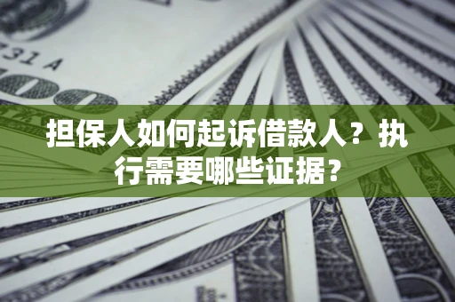 武汉担保人如何起诉借款人？执行需要哪些证据？