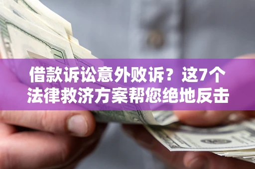 武汉借款诉讼意外败诉？这7个法律救济方案帮您绝地反击！