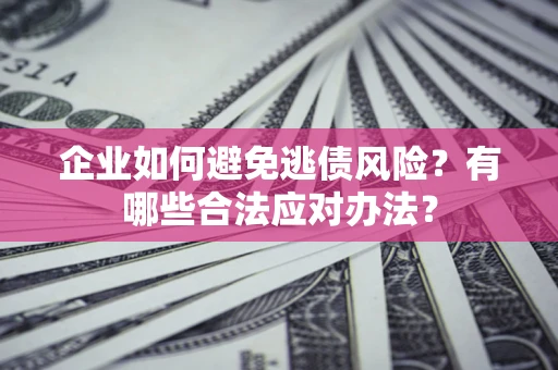 武汉企业如何避免逃债风险？有哪些合法应对办法？