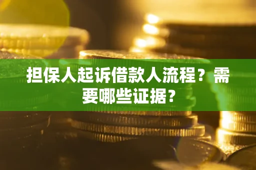 武汉担保人起诉借款人流程?需要哪些证据? 武汉担保人起诉借款人流程?需要哪些证据?