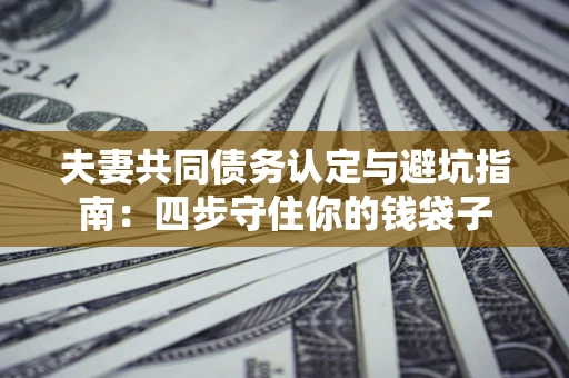 武汉夫妻共同债务认定与避坑指南：四步守住你的钱袋子