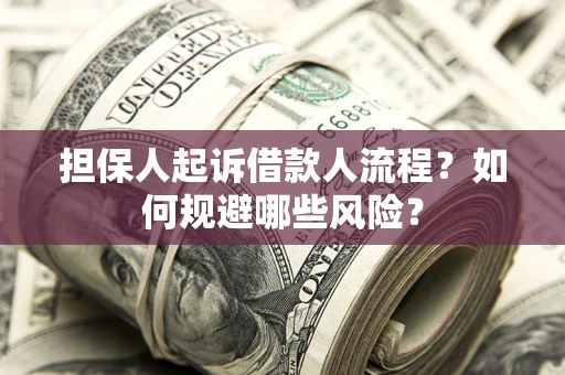 武汉担保人起诉借款人流程？如何规避哪些风险？